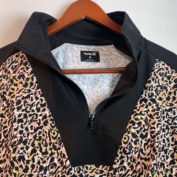 NWT Women’s Wild Party/Caviar KAT Printed Windbreaker Hurley Cropped Sz. Med - Picture 5 of 7